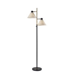 42" X 58" Adjustable Height Croby Metal Floor Lamp Brushed Steel - Cal  Lighting : Target