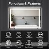 Maxax Atherton Modern Frameless Anti-Fog LED Lighted Dimmable Wall Mounted Bathroom Vanity Mirror - 3 of 4