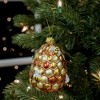 Kurt Adler Noble Gems Glass Ornament for Christmas Tree, Beehive - 2 of 4