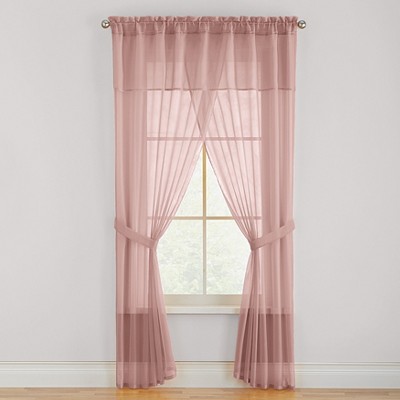 Brylanehome Sheer Voile 5 Piece One-rod Curtain Set Window Curtain : Target