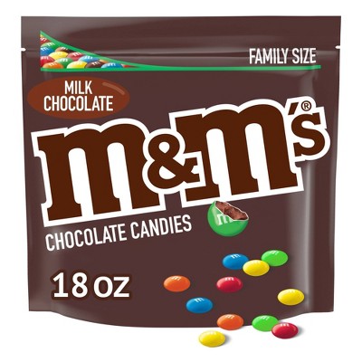 M&M's Peanut Milk Chocolate Candy, Family Size - 18.08 oz Bulk Bag