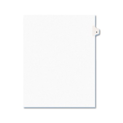 Avery-Style Legal Exhibit Side Tab Dividers 1-Tab Title D Ltr White 25/PK 01404