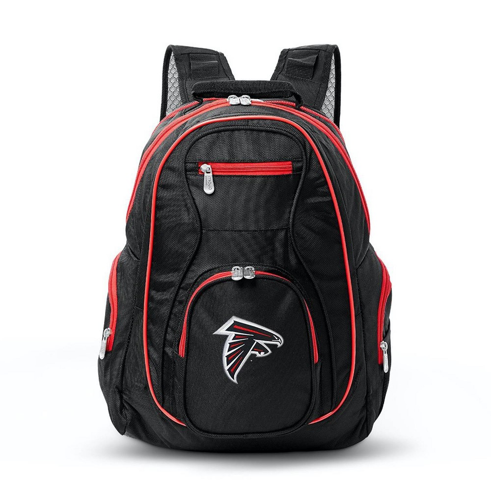 Photos - Travel Accessory NFL Atlanta Falcons Colored Trim 19" Laptop Backpack Red/Black/Silver