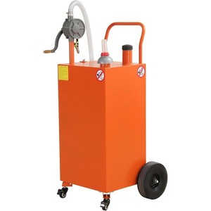 45-Gallon Fuel Transfer Caddy with 12V Pump, Heavy-Duty Rolling Gas Container for Vehicles, ATVs, Equipment - 1 of 4