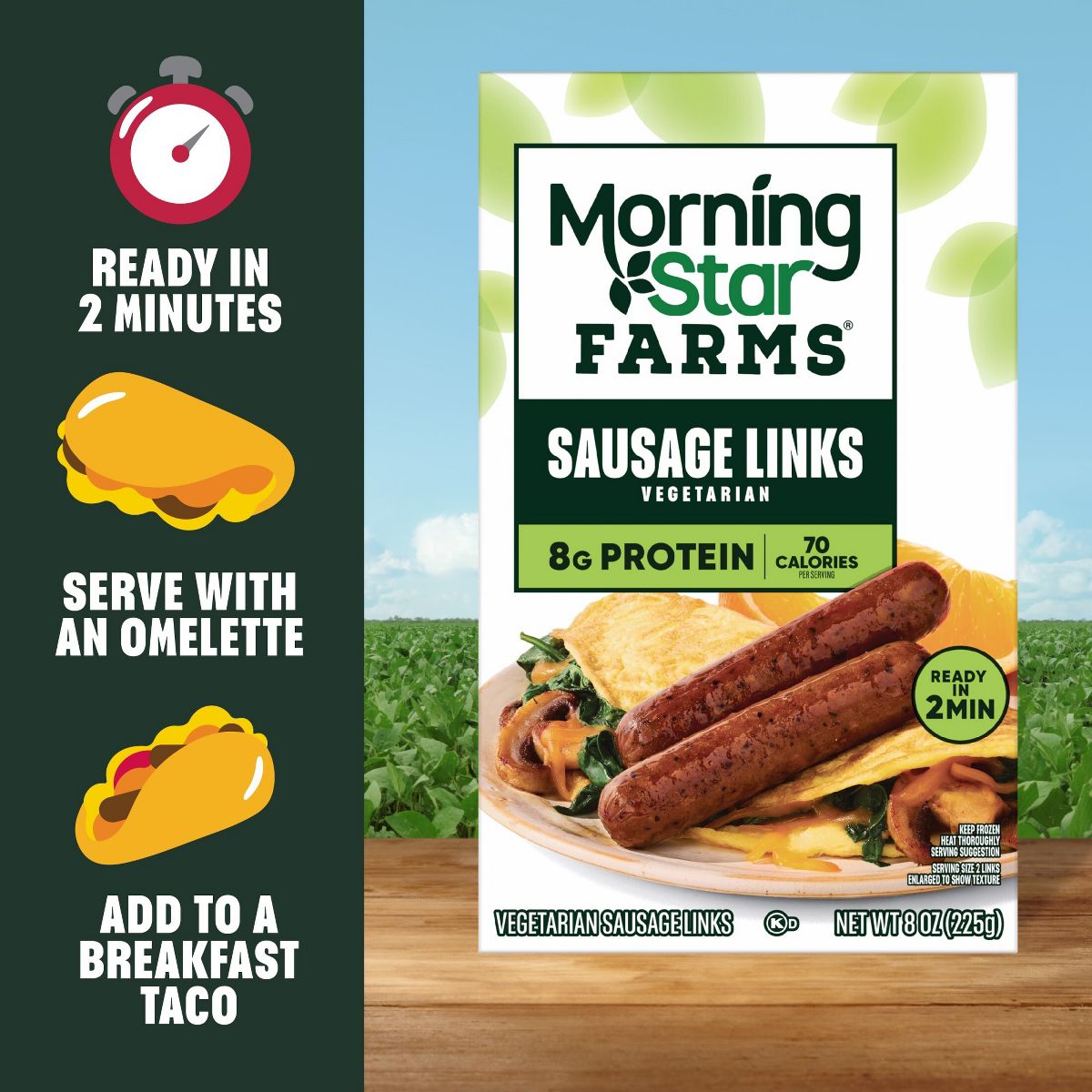 MorningStar Farms Breakfast Veggie Sausage Links Original - Frozen - 8oz - thumbnail 5