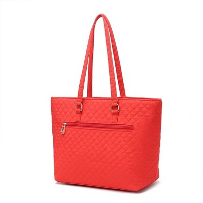 MKF Collection Hallie Solid Quilted Cotton Women’s Tote Bag by Mia K