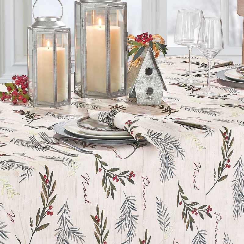 Holiday Tree Trimmings Tablecloth - Red/Green - Elrene Home Fashions, 3 of 4