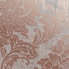 Milan Damask Rose Gold and Grey Wallpaper - 4 of 4