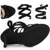 Perphy Women's Open Toe Strappy Lace Up Platform Stiletto Heels Sandals - 3 of 4