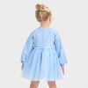 Toddler Girls' Heart Long Sleeve Tulle Valentine's Day Dress - Cat & Jack™ Blue - 3 of 4