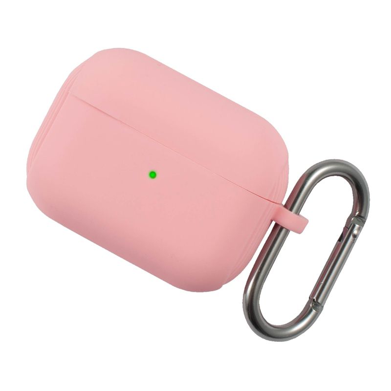 Insten Case Compatible with AirPods Pro - Protective Silicone Skin Cover with Keychain, Pink, 1 of 10