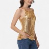 Anna-Kaci Women's Sleeveless Sequin Halter Top with Pleated Neckline and Sparkling Finish - 2 of 4