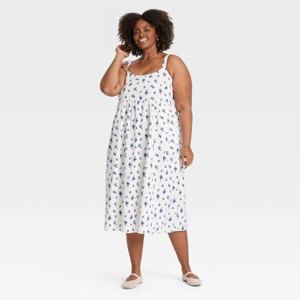 Women's Midi Empire Waist Dress - Ava & Viv™ - 1 of 3