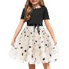 Arshiner Girls Dress Tutu Fluffy Summer Dresses Belted Wedding Party Flower Girls' Dress Size 3-11 Years - 4 of 4