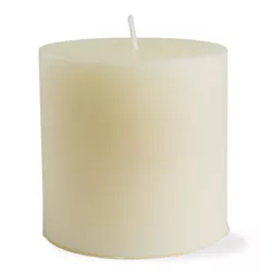 tagltd Chapel 3x3 Pillar Candle Unscented Drip-free Long Burning Hours for Home Decor Wedding Parties