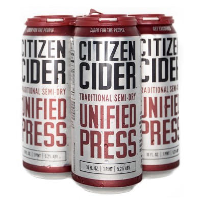 Citizen Unified Press Hard Cider - 4pk/16 fl oz Cans