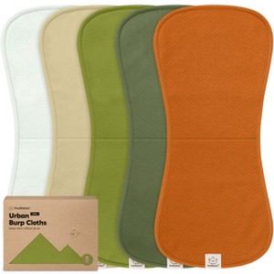 KeaBabies 5pk Organic Quin Baby Burp Cloths for Boys, Girls, Large Absorbent Cotton Burping Cloths for Babies, Newborns - 1 of 4