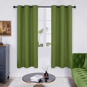 Deconovo Solid Thermal Room Darkening Curtain Panel – 42" Wide Short Lengths (63"/84"/95") - 1 of 4