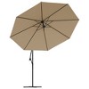 vidaXL Cantilever Garden Parasol Taupe Polyester Large Tiltable - 4 of 4