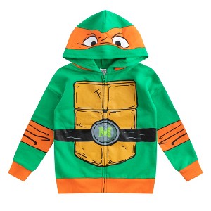 Nickelodeon Teenage Mutant Ninja Turtles Michelangelo Boys Zip Up Hooded Sweatshirt for Big Kids - Size 10 - 1 of 4