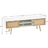 Acekool Modern TV Stand for Living Room, Adjustable Shelves, Sturdy Wood Table Legs, Entertainment Center for TVs, Easy Assembly - 3 of 4