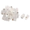 Unique Bargains Plastic Metal Telephone Cable End Phone Adapter Connector Clear 20 Pack - 3 of 4