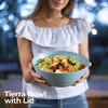 Guzzini Tierra 11.8" Extra Large Bowl with Lid, Powder Blue, 100% Recycled Plastic , Unbreakable, Reusable, BPA-Free, Mixing Bowl for Pantry & Kitchen - 2 of 4