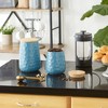 Design Imports Storm Blue Matte Dimple Texture Ceramic Canister Set/2 - 3 of 4