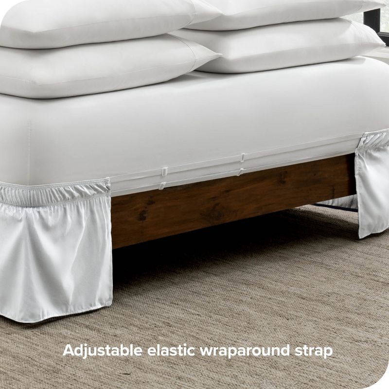 Adjustable Wrap Around Ruffled Bed Skirt by Bare Home, 3 of 7
