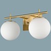 Claxy Modern Two Globe Vanity Light Milky Glass - 2 of 4