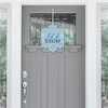 Big Dot of Happiness Winter Wonderland - Hanging Porch Snowflake Holiday Party & Winter Wedding Outdoor Decorations - Front Door Decor - 1 Piece Sign - 2 of 4