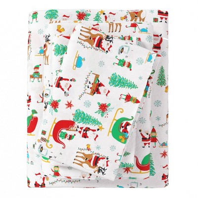 100% Cotton Christmas Flannel Sheets - Great Bay Home