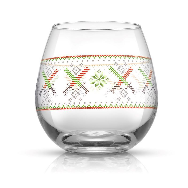 JoyJolt Star Wars Ugly Sweater Collection Stemless Drinking Glass - 15 oz - Set of 4, 3 of 8