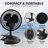 RamPro Portable Desk and Clip on Fan, 6 Inch Fans Small and Quiet Plug In, Small Personal Cooling Fan for Desk Home Office, 2 Speed, Adjustable Tilt - 3 of 4