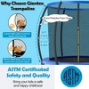 Costway 12FT Outdoor Large Recreational Trampoline w/ Ladder Enclosure Net Safety Pad - 4 of 4
