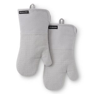 KITCHENAID Gourmet Series Gridlines Oven Mitts 2-Pack Set - 1 of 4