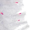 Northlight Pre-Lit Slim Woodbury White Pine Artificial Christmas Tree - 3' - Pink Lights - 2 of 4