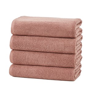 Cotton Quick Dry Textured Bath Towel - Great Bay Home - 1 of 4