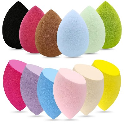 12 Pieces Professional Makeup Sponge Set,Face Puffs,  Blender Cosmetic Applicator