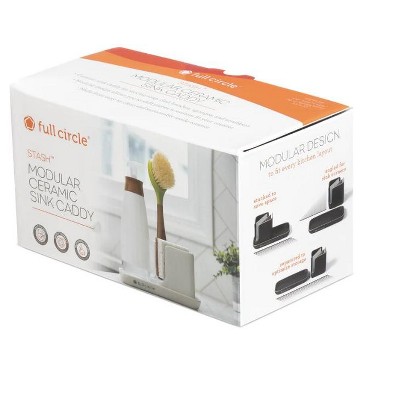 Full Circle Stash Modular Ceramic Sink Caddy White - 1 ct