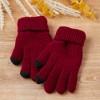 Hadley Wren Bailey Knit Gloves - Maroon - 2 of 4