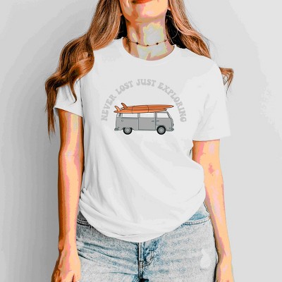 Simply Sage Market Never Lost Light Blue Short Sleeve Tee