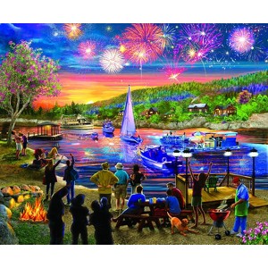 Sunsout Summer Fireworks 1000 pc  Fourth of July Jigsaw Puzzle 31546 - 1 of 3