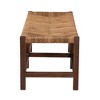 bali & pari Liza Natural Seagrass and Wood Accent Bench Natural Seagrass/Light Brown - 4 of 4