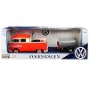 Volkswagen Type 2 (T1) Pickup Truck Orange and Cream with Oil Trailer "Road Service" 1/24 Diecast Model Car by Motormax - 3 of 3