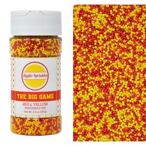Mystic Sprinkles The Big Game: Red & Yellow Nonpareils Mix 3.8oz Bottle - 1 of 4