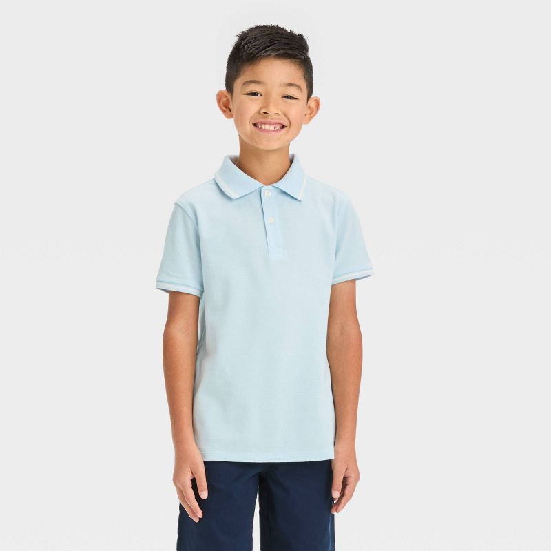 Boys' Short Sleeve Tipping Polo Shirt - Cat & Jack™, 1 of 5