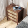 Angel Sar Rattan Night Stand with Drawers, 24'' Wide Boho Bedside Table with Large Storage and Sturdy Legs - 4 of 4