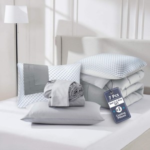 Nestl 9 Piece Reversible Comforter Set, Bed in a Bag, All in one Bed Set with Cooling Pillows - 1 of 4
