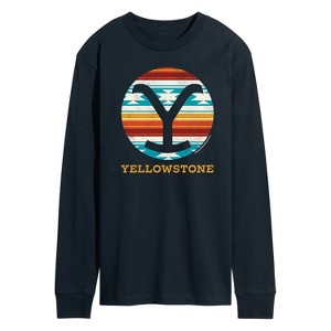 Men's - Yellowstone - Y Brand Western Blanket Long Sleeve Graphic T-Shirt - 1 of 4